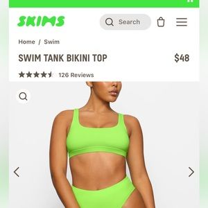 Skims swim neon bikini top